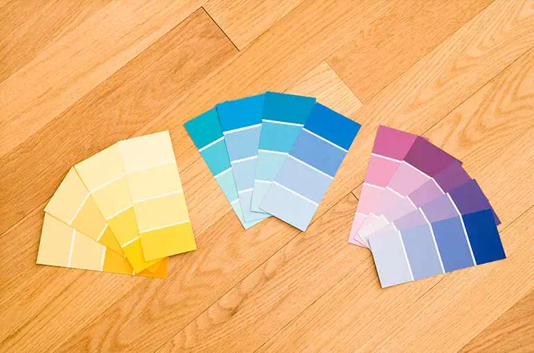 colorful paper on the floor