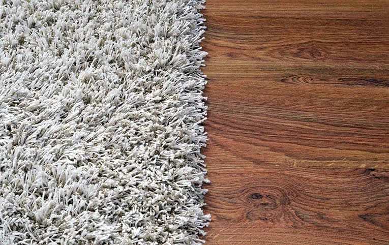 rug on hardwood