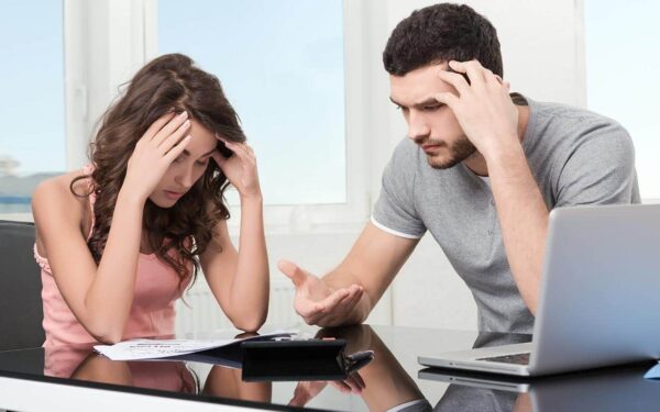 stressed couple